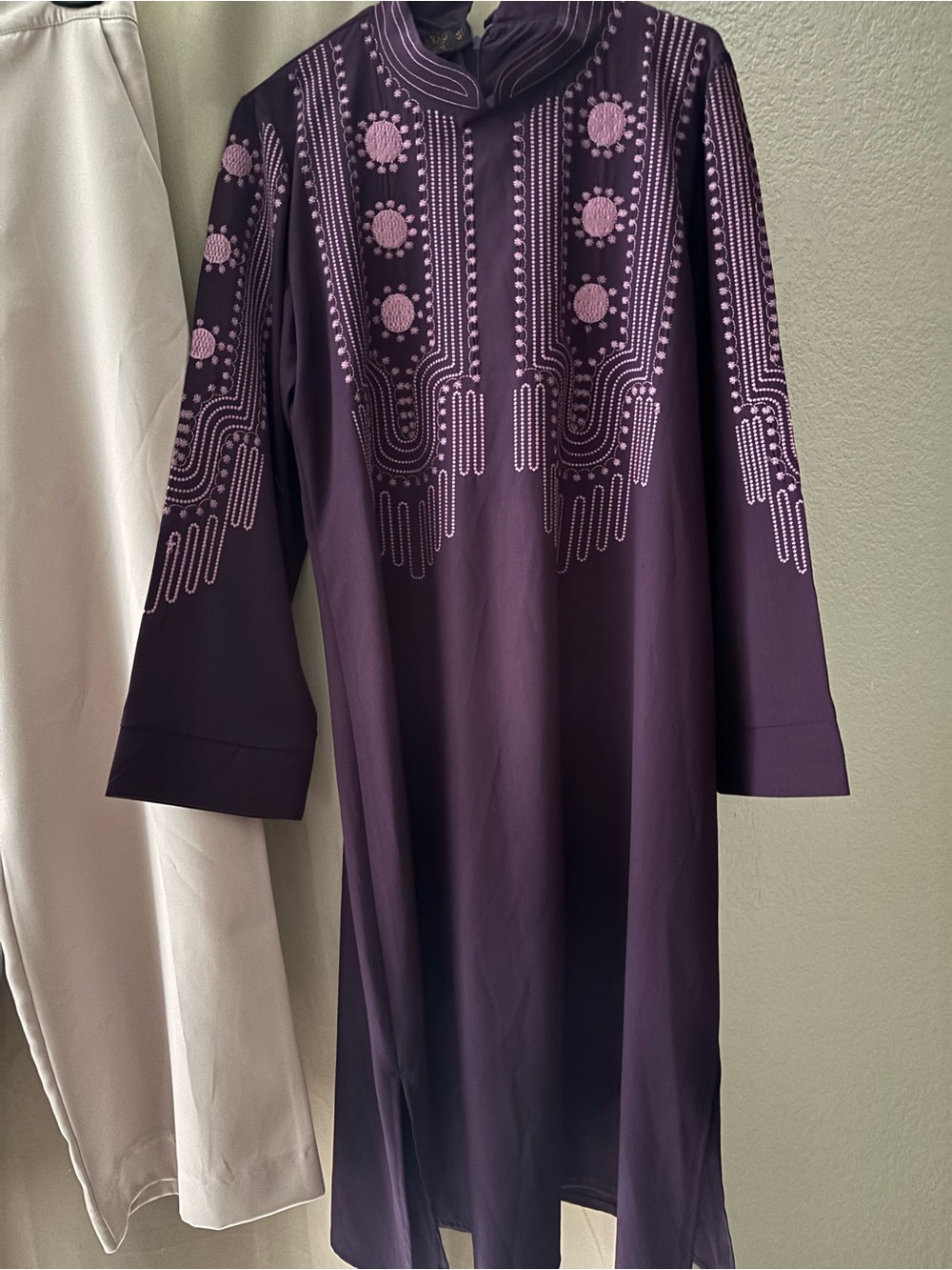 Women's Purple Embroidered Tunic